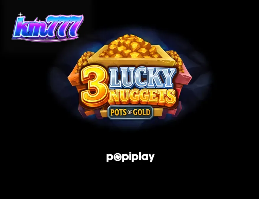 Tampilan visual slot 3 Lucky Nuggets dengan tema pertambangan emas